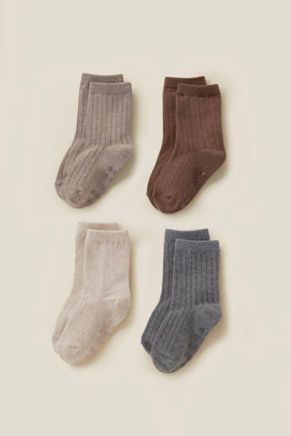 Easy-fit Basic Socks 4 Color Set (1-6Y)