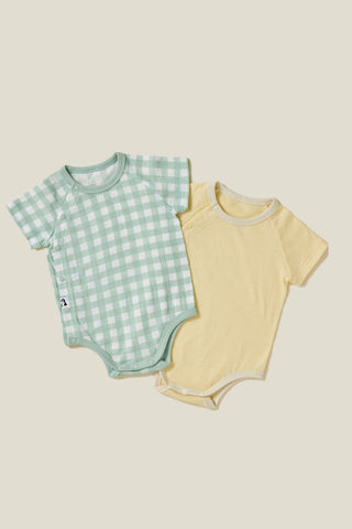 Newborn Cotton Mesh Bodysuit (0-12M)