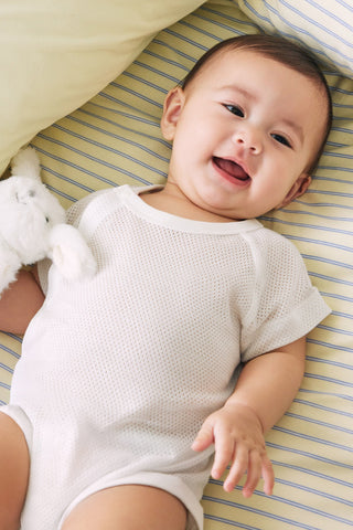 Cotton Mesh Bodysuit