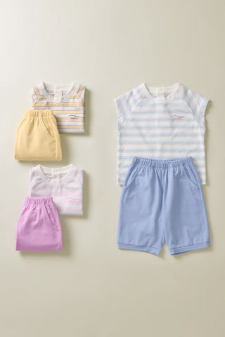 Cool Cotton Stripe Matching Set