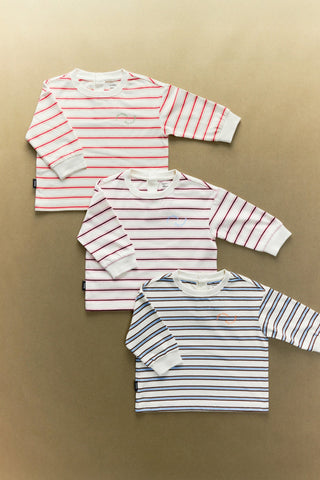 Cotton Brushed Striped T-Shirt