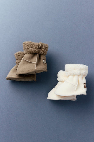 Teddy Fleece Booties [0-12M]