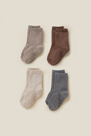 Easy-Fit Basic Socks [Oatmeal/Taupe/Brown/Beige]
