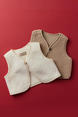 Teddy Fleece Reversible Vest [3-30M]