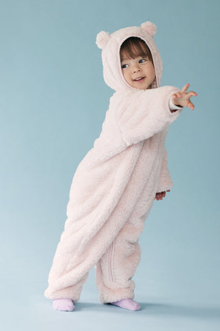Teddy Bear Fleece Romper [9-30M]