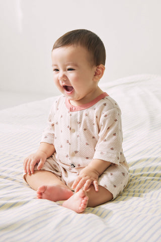 Cotton Mesh Romper