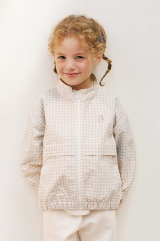 Seersucker Gingham Windbreaker
