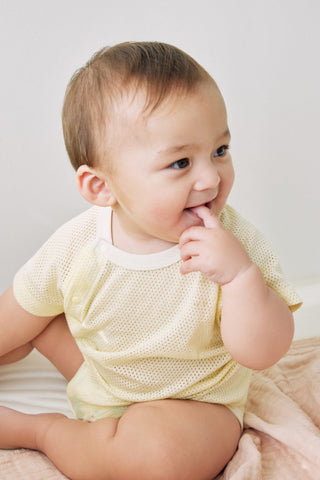 Cotton Mesh Bodysuit