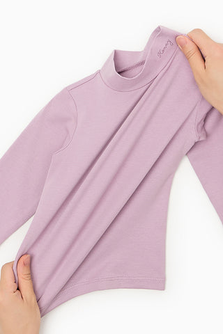 Soft Modal Light Mock Neck T-Shirt