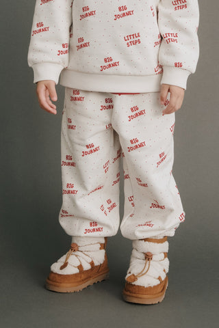 Butter Cotton Fleece-Lined Graphic Joggers