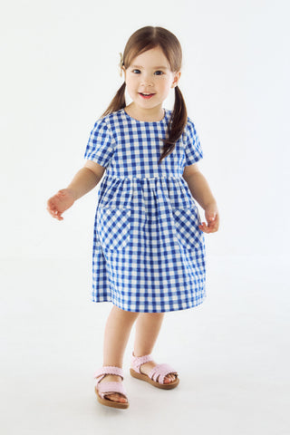 Seersucker Summer Dress Blue Gingham / 120(5-6Y) Seersucker Summer Dress Blue Gingham / 120(5-6Y)