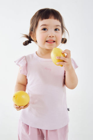 Modal Ribbed Ruffle T-Shirt