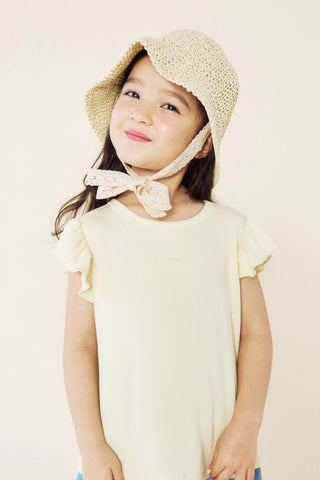 Modal Ribbed Ruffle T-Shirt