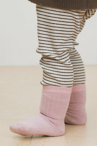 Easy-Fit Basic Socks [Green/Deep Blue/Pink/Mocha]
