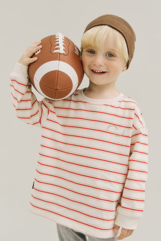 Cotton Brushed Striped T-Shirt