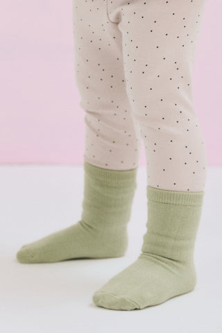 Easy-Fit Basic Socks [Beige/Mustard/Olive Green/Lavender]