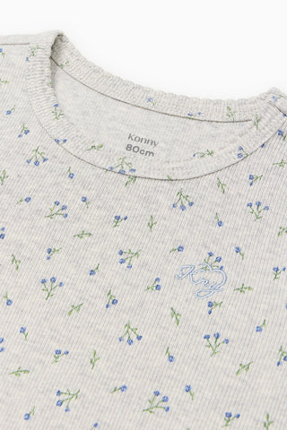 Girls Modal Ribbed Lettuce Trim T-Shirt