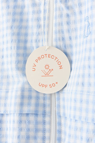 Seersucker Gingham Windbreaker