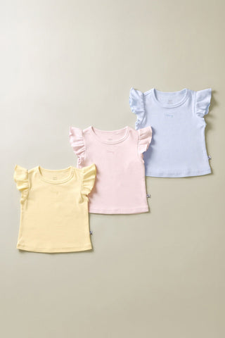 Modal Ribbed Ruffle T-Shirt