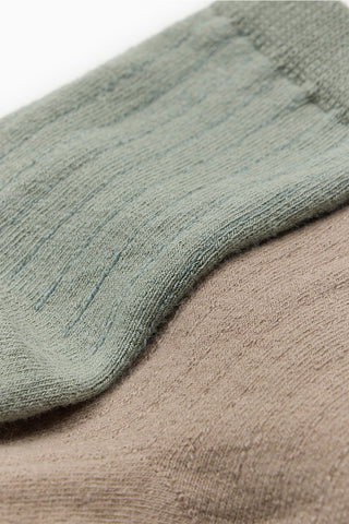 Easy-Fit Basic Socks [Green/Deep Blue/Pink/Mocha]