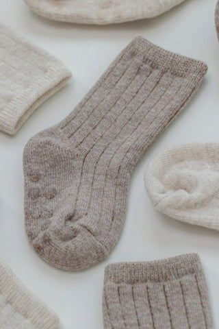 Easy-Fit Basic Socks [Oatmeal/Taupe/Brown/Beige]