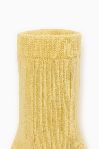 Easy-Fit Basic Socks [Beige/Mustard/Olive Green/Lavender]