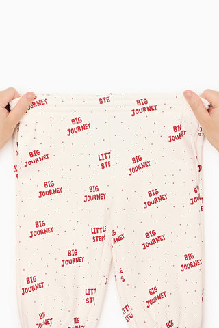Butter Cotton Fleece-Lined Graphic Joggers