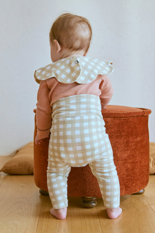 [Set] Modal High Waist Leggings & Rolling Bib 2P