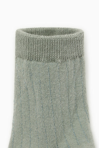 Easy-Fit Basic Socks [Green/Deep Blue/Pink/Mocha]