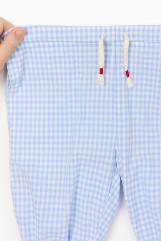 Relaxed Gingham Pull-On Pants