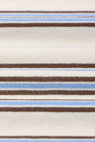 Cotton Brushed Striped T-Shirt