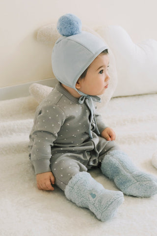 Winter Bonnet & Booties & Bib Set