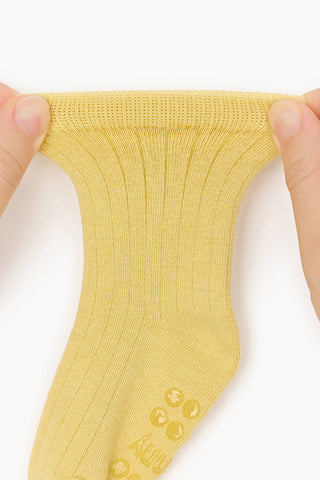 Easy-Fit Basic Socks [Beige/Mustard/Olive Green/Lavender]