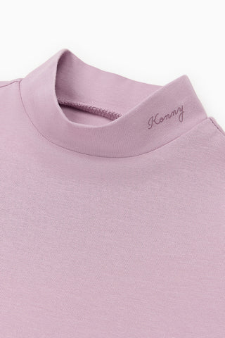 Soft Modal Light Mock Neck T-Shirt