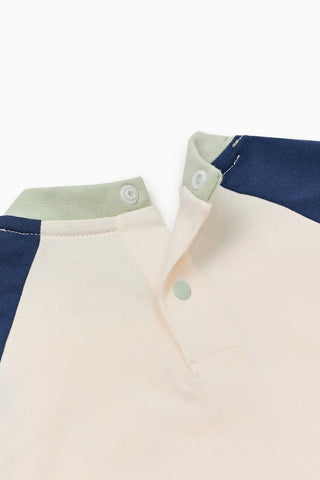 Cotton Raglan 3/4 Sleeves T-Shirt