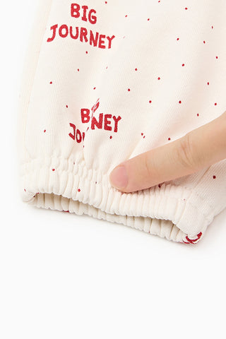 Butter Cotton Fleece-Lined Graphic Joggers