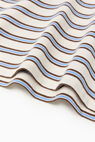 Cotton Brushed Striped T-Shirt