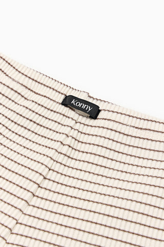 Cotton Ribbed Regular-Fit Leggings