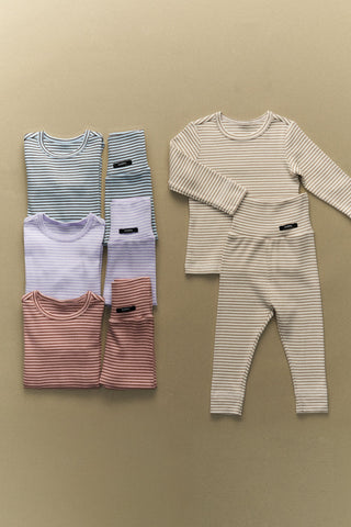 Modal Ribbed High Waist Pajama Set