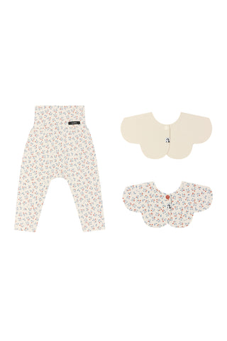 [Set] Modal High Waist Leggings & Rolling Bib 2P