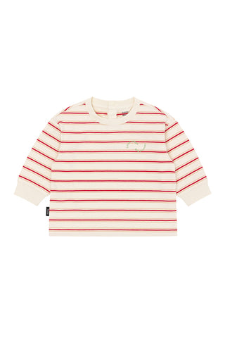 Cotton Brushed Striped T-Shirt