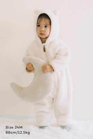 Fluffy Teddy Bear Fleece Jumpsuit
