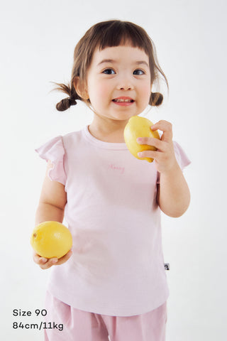 Modal Ribbed Ruffle T-Shirt