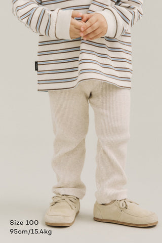 Cotton Ribbed Regular-Fit Leggings