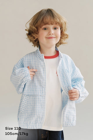 Seersucker Gingham Windbreaker