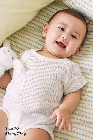 Cotton Mesh Bodysuit