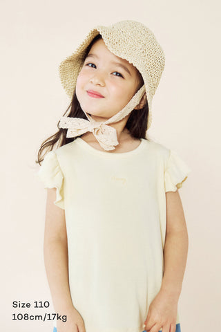 Modal Ribbed Ruffle T-Shirt