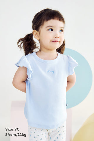 Modal Ribbed Ruffle T-Shirt