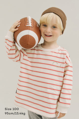 Cotton Brushed Striped T-Shirt