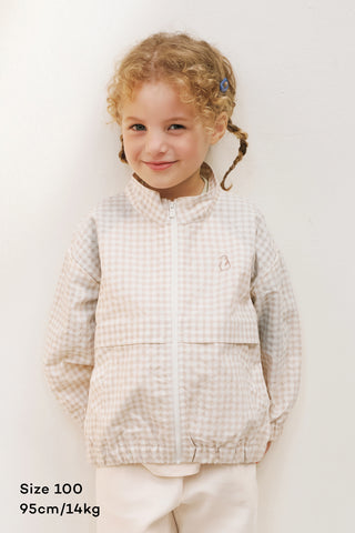 Seersucker Gingham Windbreaker